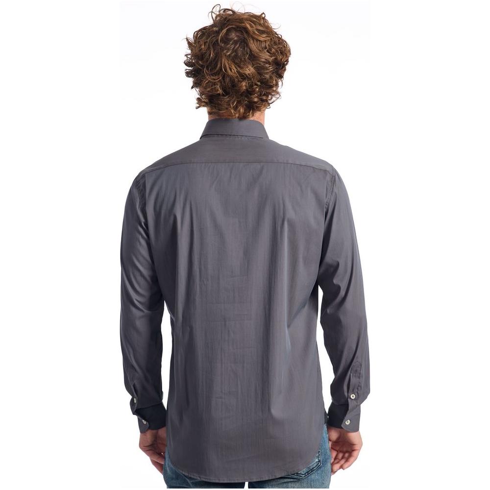 Baldinini Trend Gray Cotton Shirt Baldinini Trend