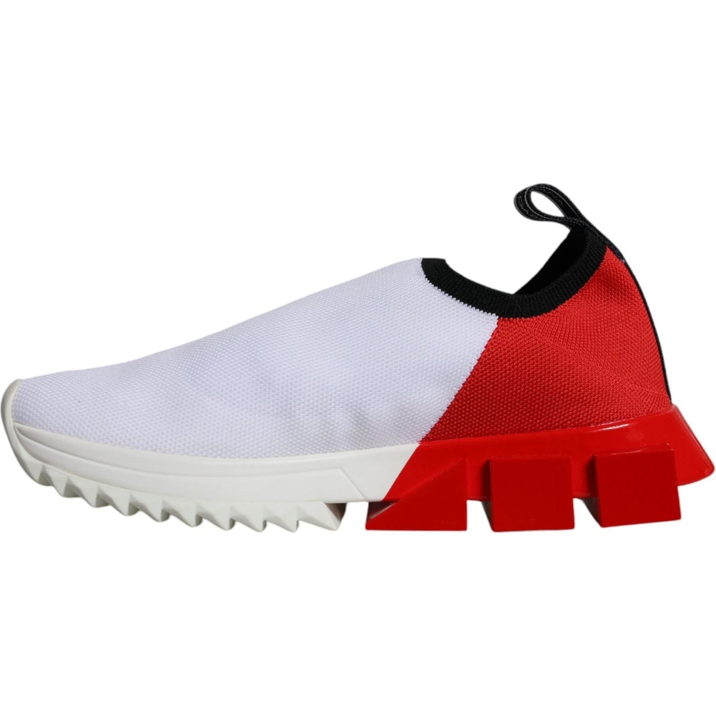 Dolce & Gabbana White Red Low Top Sorrento Men Sneakers Shoes Dolce & Gabbana