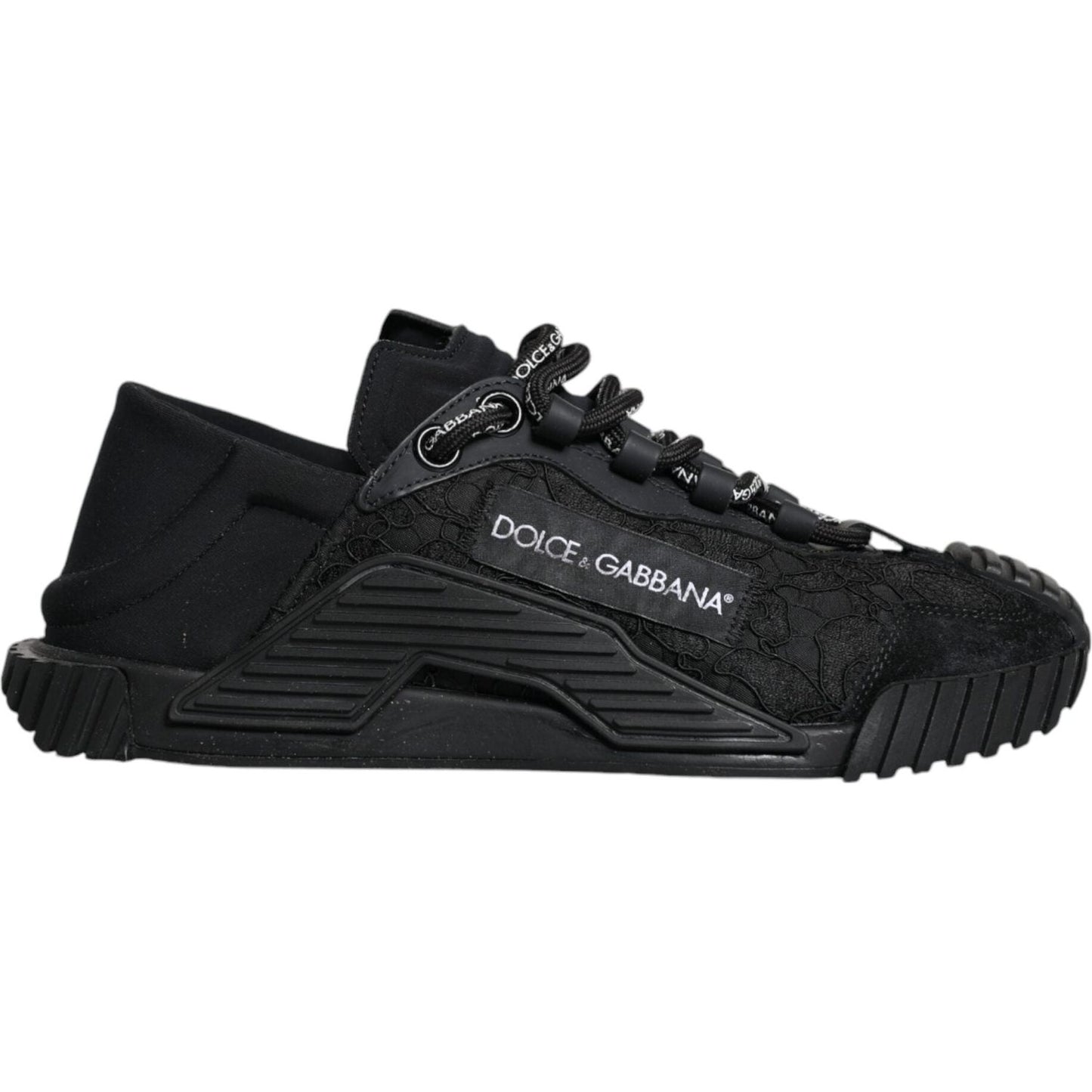 Dolce & Gabbana Black Nylon Low Top NS1 Sneakers Shoes Dolce & Gabbana