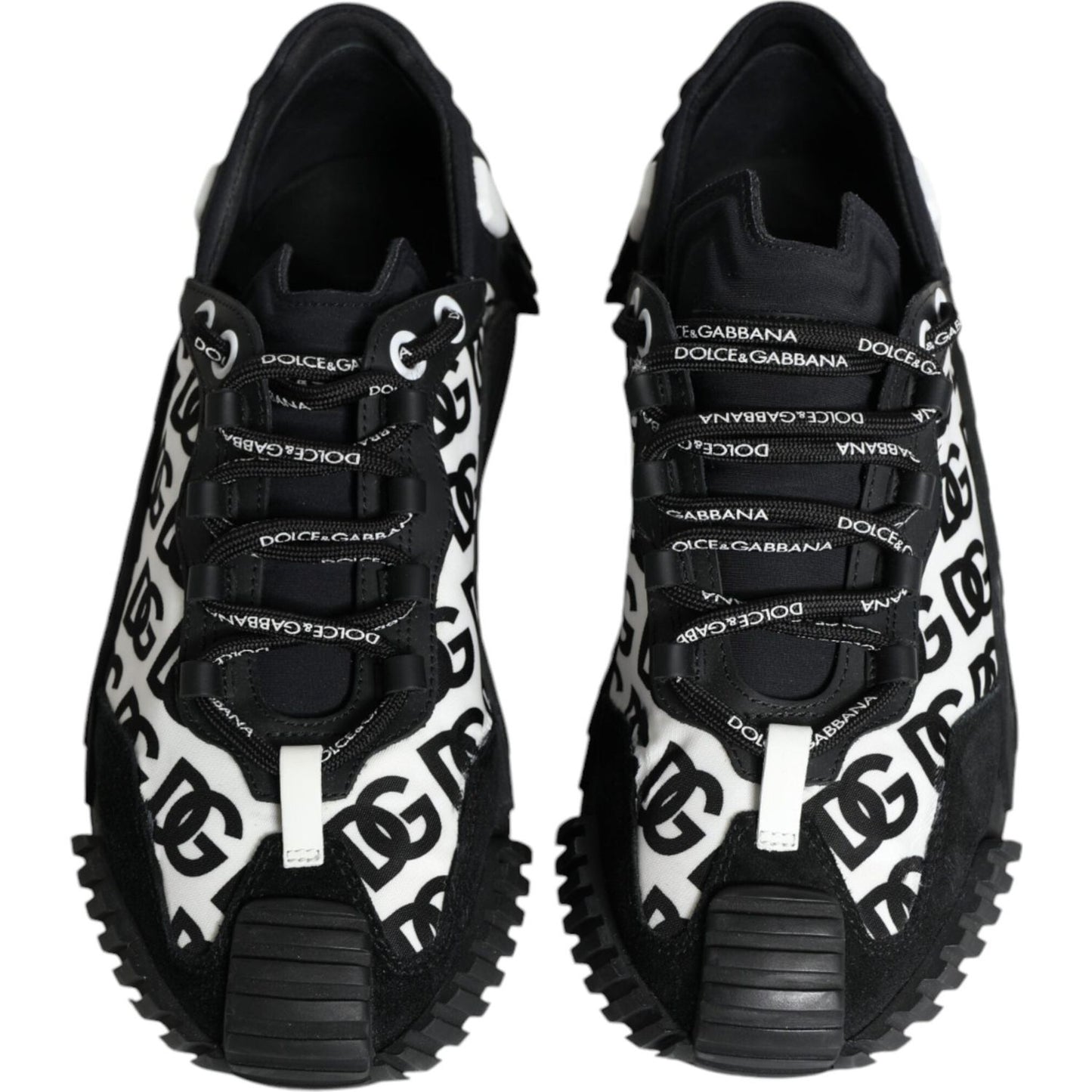 Dolce & Gabbana Black Logo Lace Up Low Top NS1 Sneakers Shoes Dolce & Gabbana