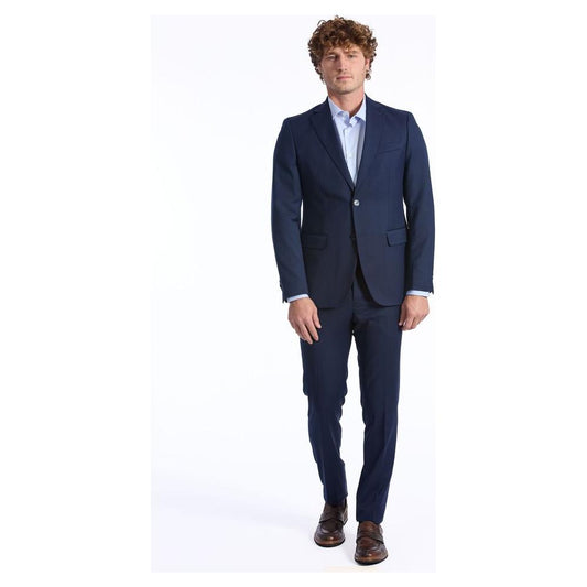 Baldinini Trend Blue Wool Suit Baldinini Trend