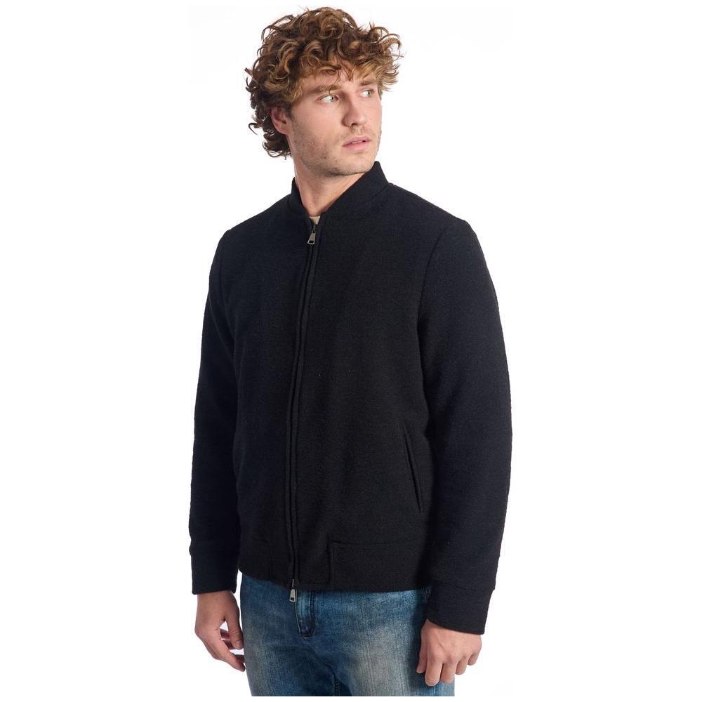 Roberto Pepe Luxury Black Wool Men's Jacket