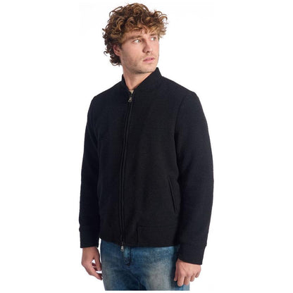 Roberto Pepe Luxury Black Wool Men's Jacket