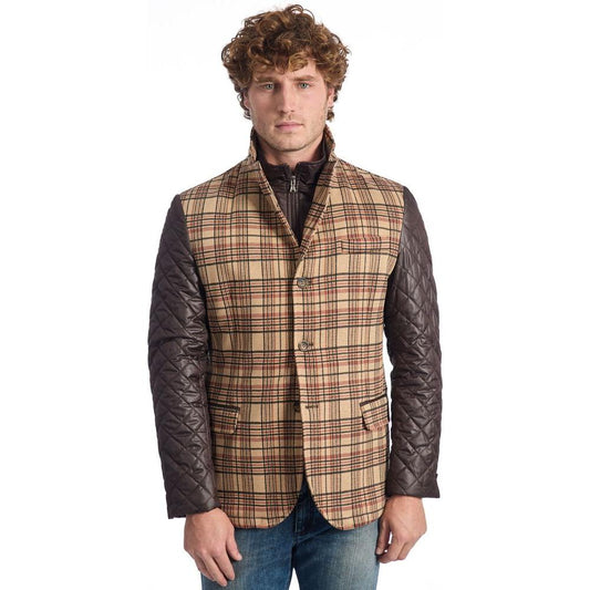 Roberto Pepe Luxury Brown Viscose Jacket Roberto Pepe Luxury