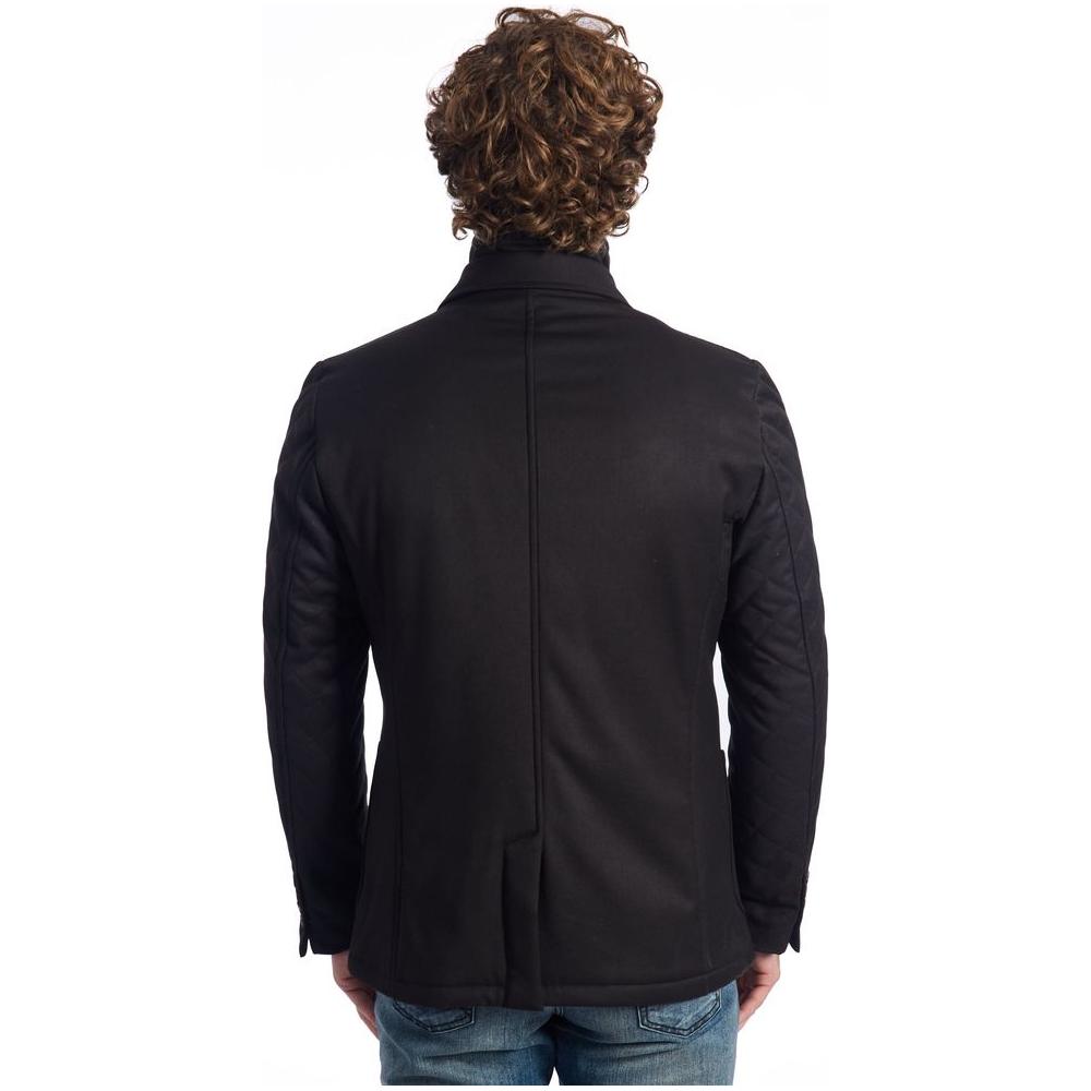 Roberto Pepe Luxury Black Viscose Jacket Roberto Pepe Luxury