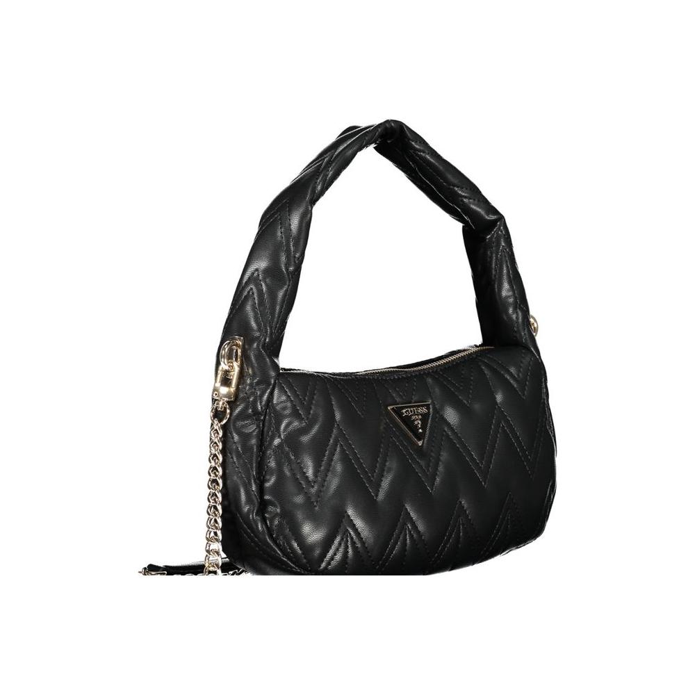 Guess Jeans Black Cotton Handbag Guess Jeans