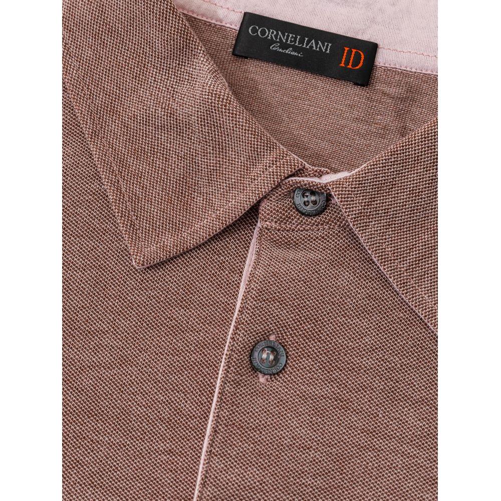 Corneliani Gray Cotton Polo Shirt Corneliani