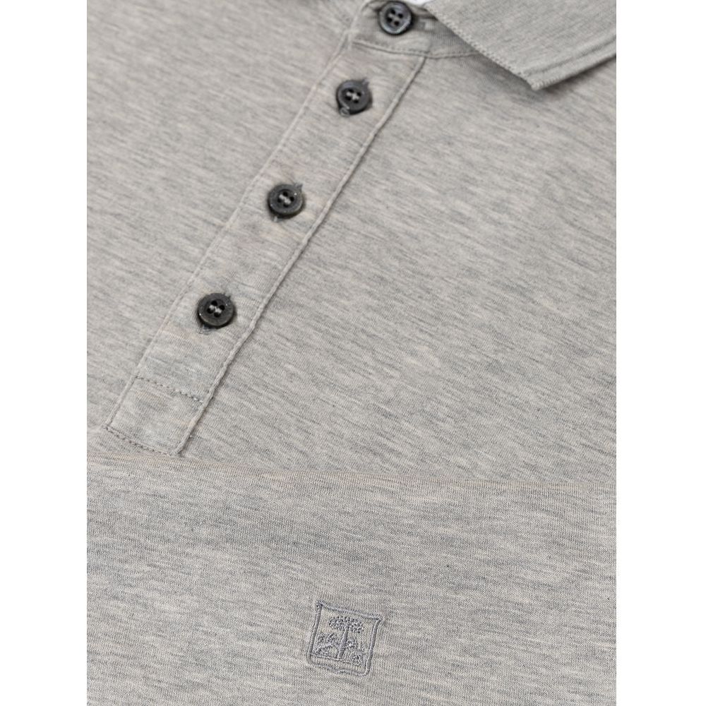 Corneliani Gray Cotton Polo Shirt Corneliani