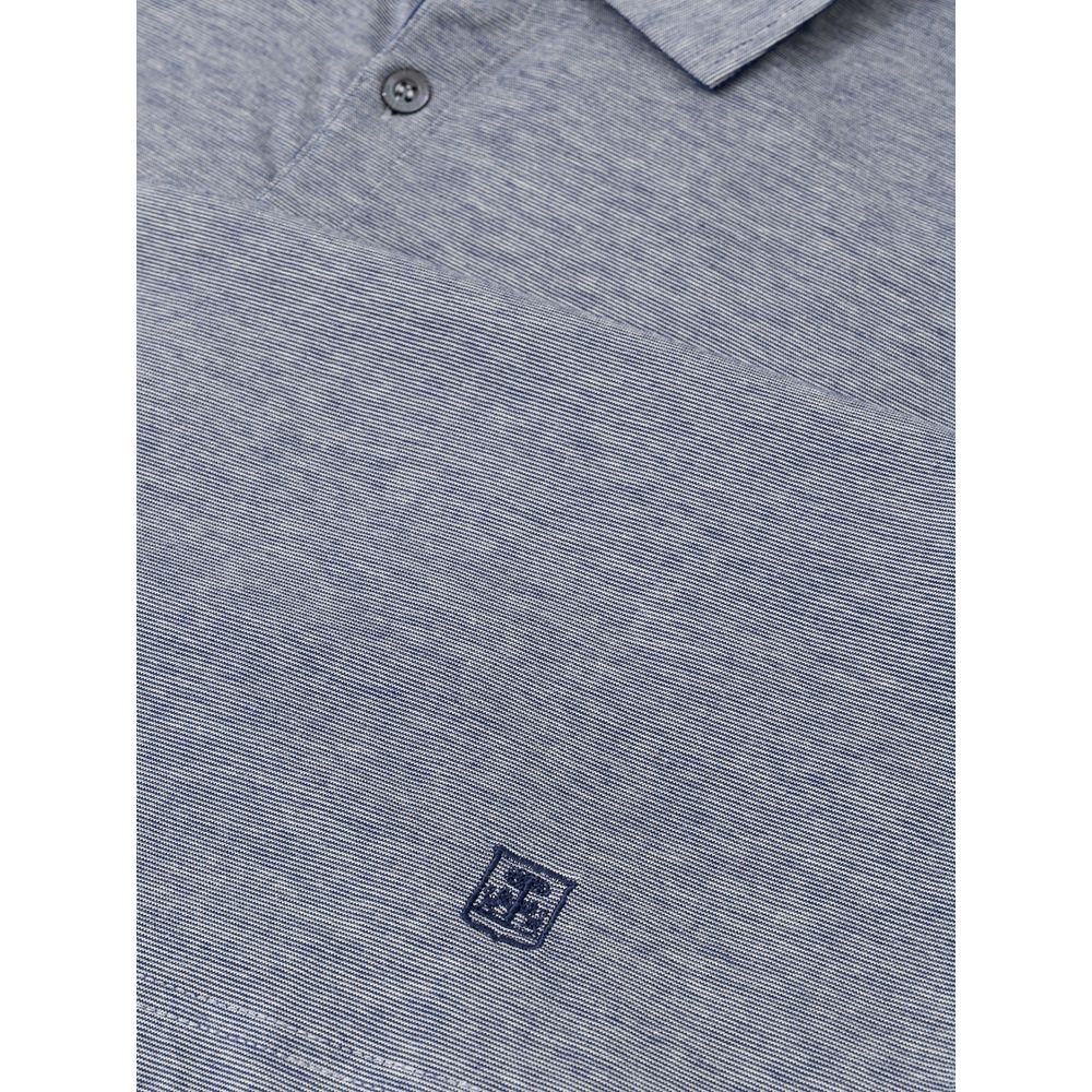 Corneliani Gray Cotton Polo Shirt Corneliani