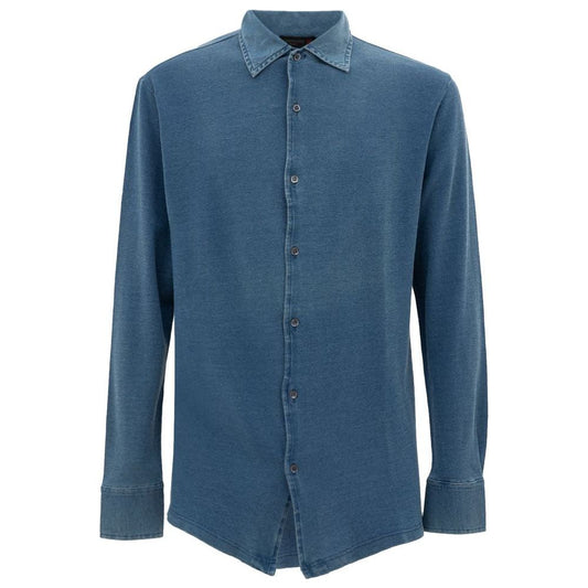 Corneliani Light Blue Cotton Shirt Corneliani