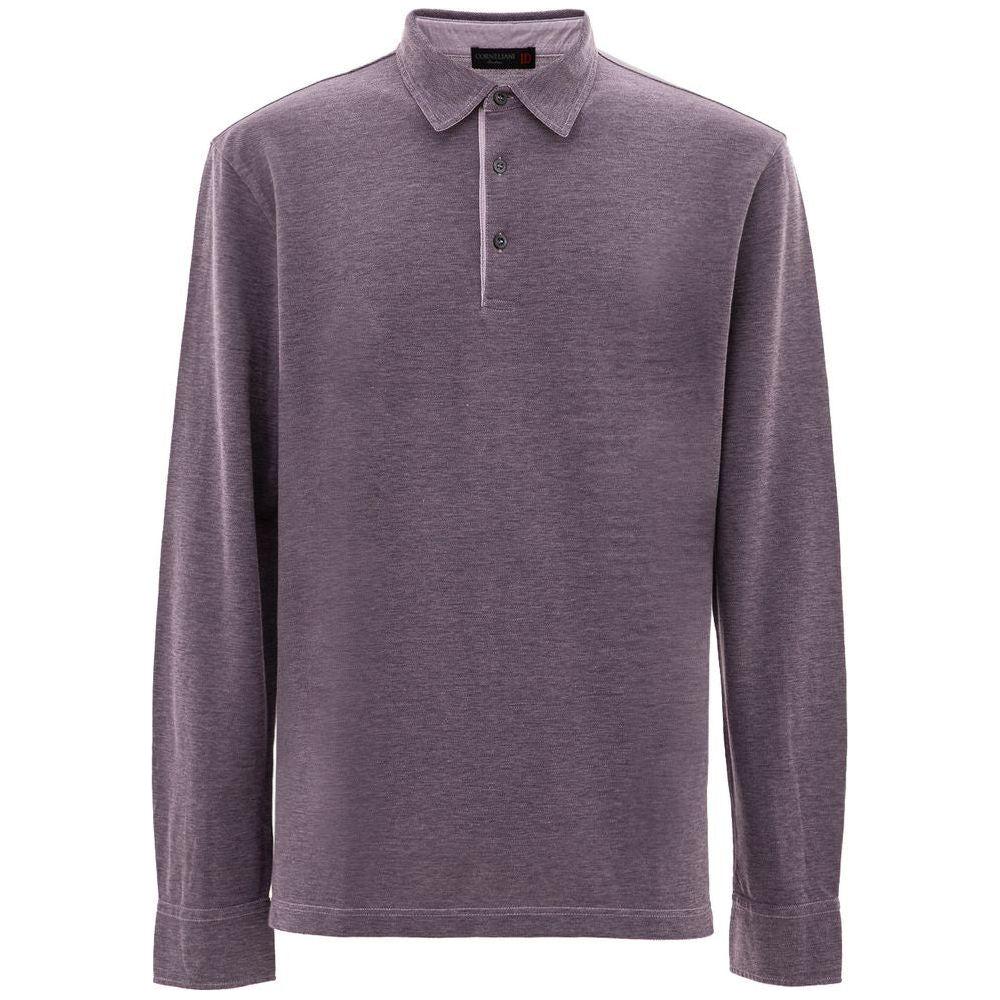 Corneliani Purple Cotton Polo Shirt Corneliani