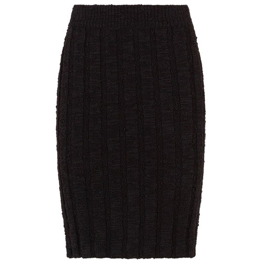 Dolce & Gabbana Black Wool Vergine Skirt Dolce & Gabbana