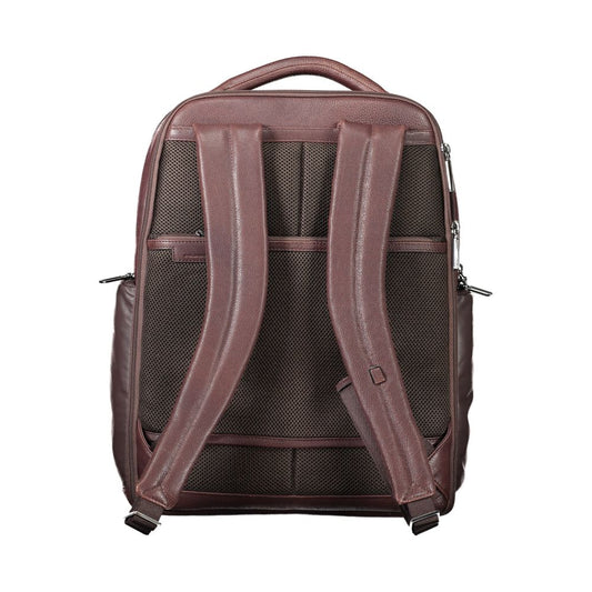 Piquadro Brown Leather Backpack Piquadro