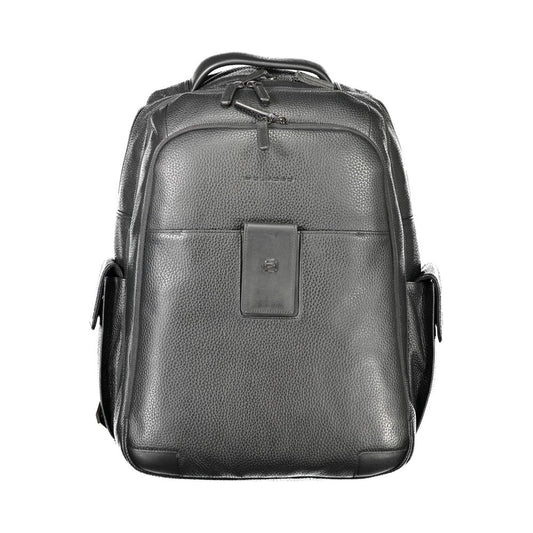 Piquadro Black Leather Backpack Piquadro