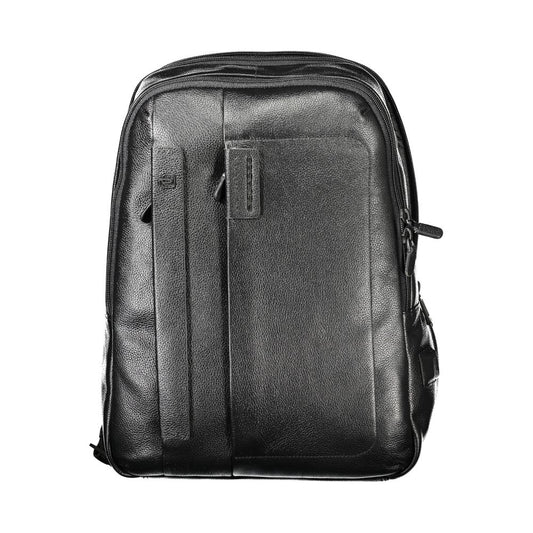 Piquadro Black Leather Backpack Piquadro