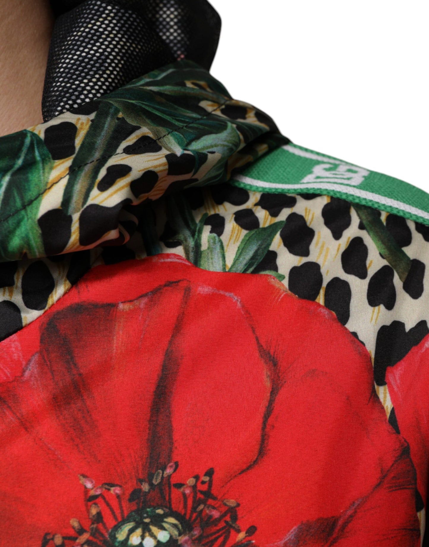 Dolce & Gabbana Multicolor Leopard Floral Hooded Jacket Dolce & Gabbana