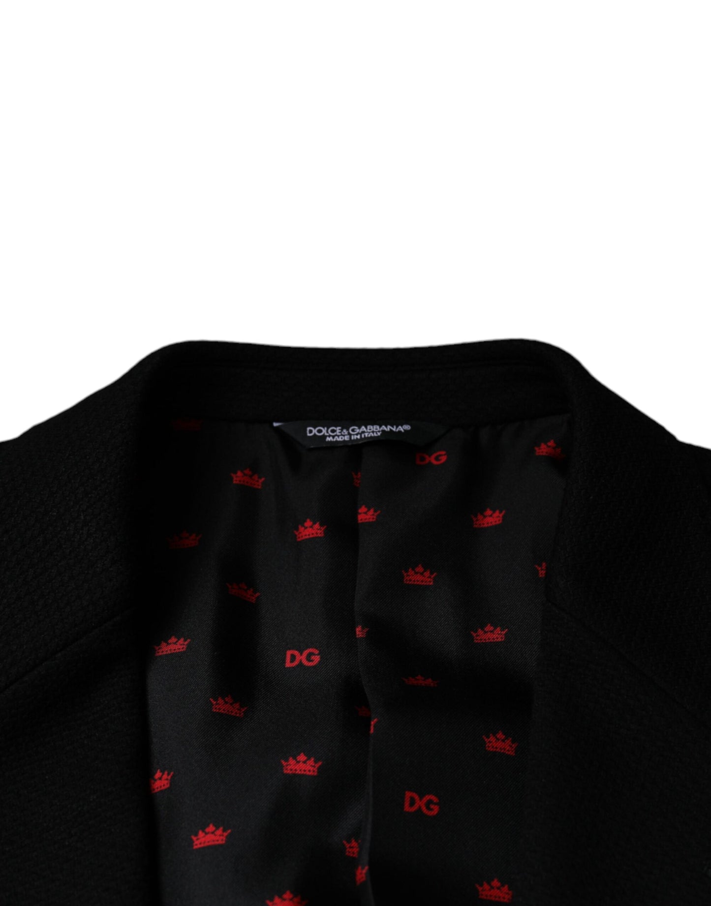 Dolce & Gabbana Black Crown Bee Single Breasted Coat Blazer Dolce & Gabbana