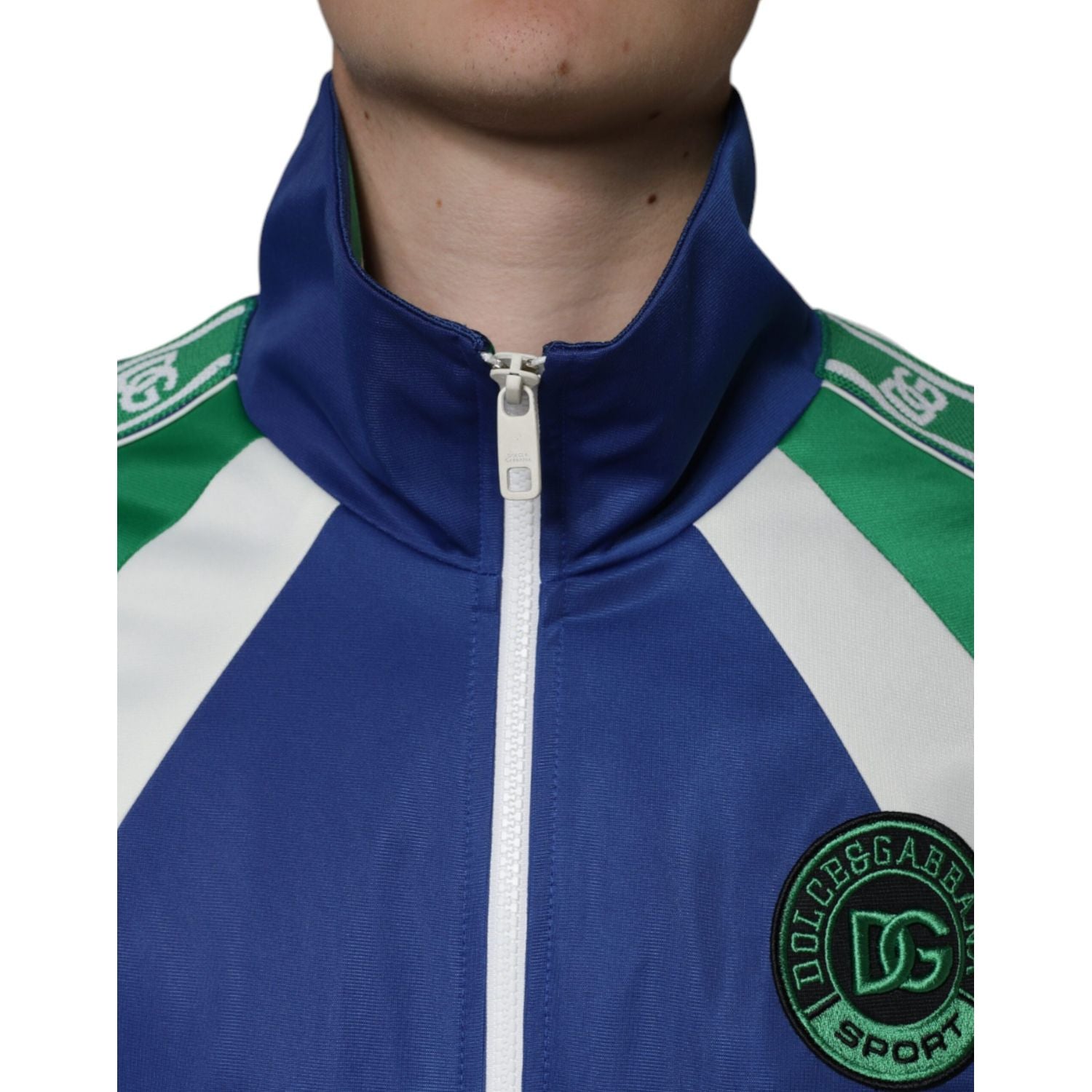 Dolce & Gabbana Multicolor Polyester Full Zip Bomber Jacket