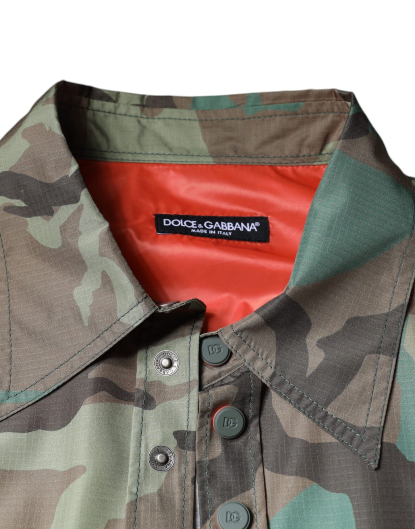 Dolce & Gabbana Multicolor Camouflage Button Down Shirt Dolce & Gabbana