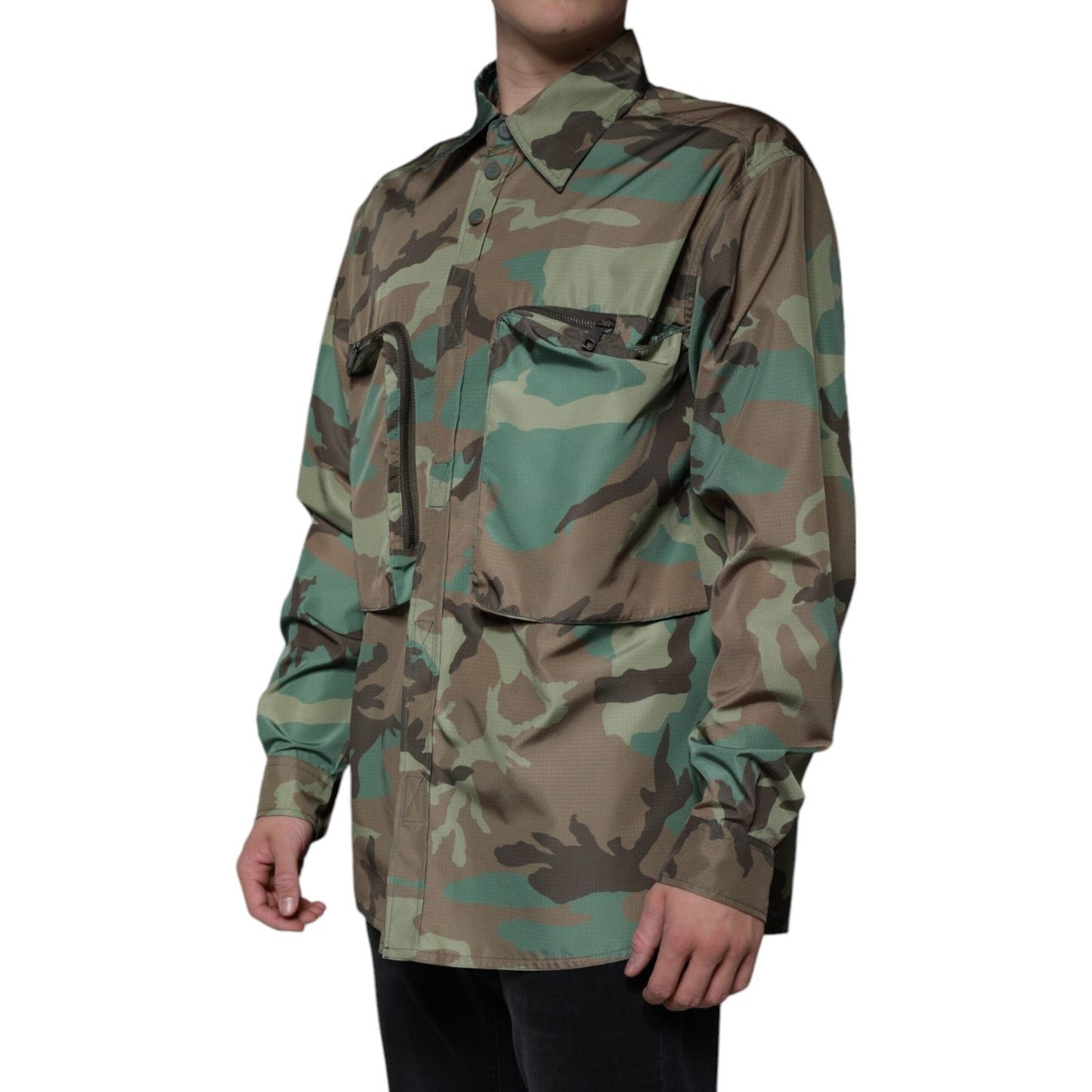 Dolce & Gabbana Multicolor Camouflage Button Down Shirt Dolce & Gabbana