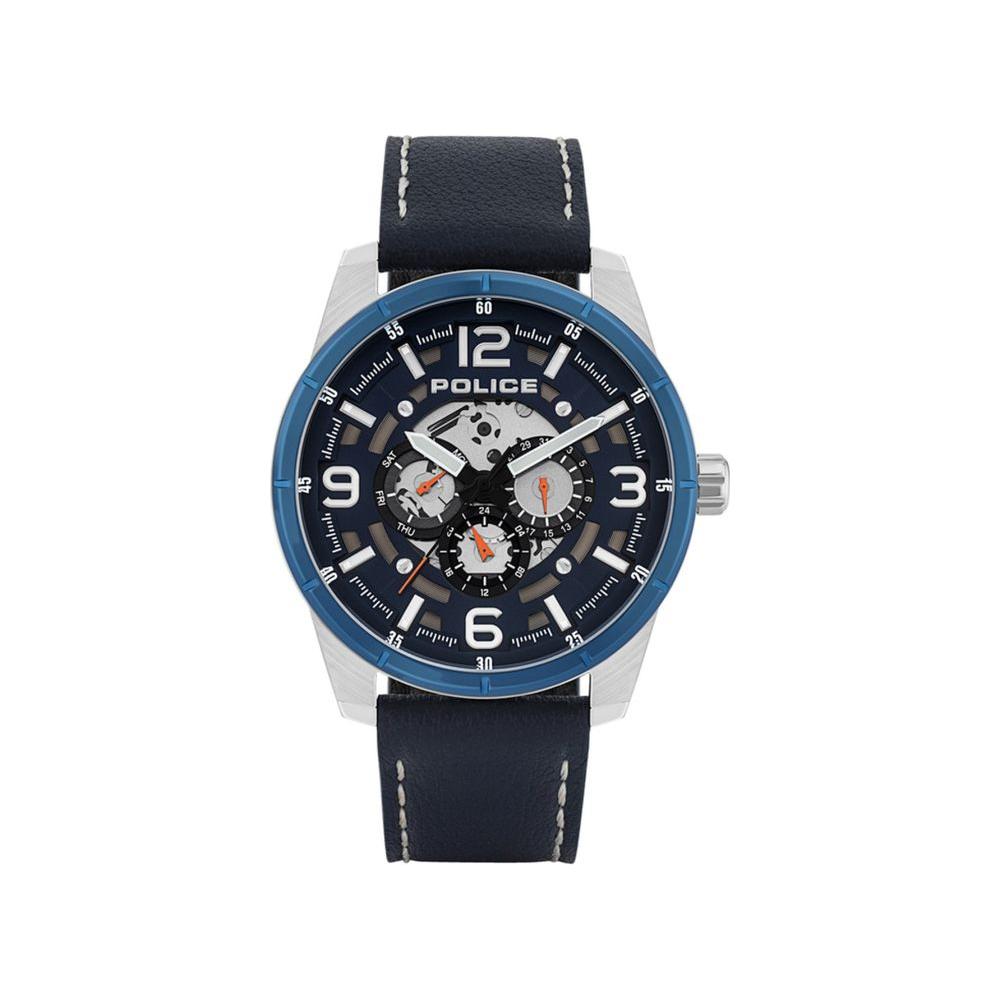 Police Blue Leather Watch Police