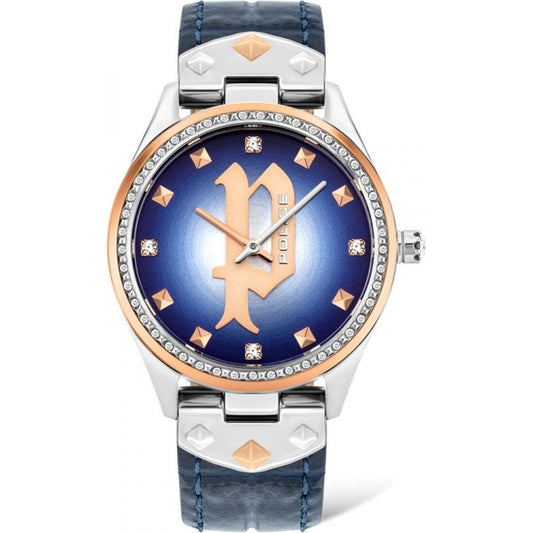 Police Blue Leather Watch Police