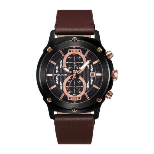 Police Brown Leather Watch Police