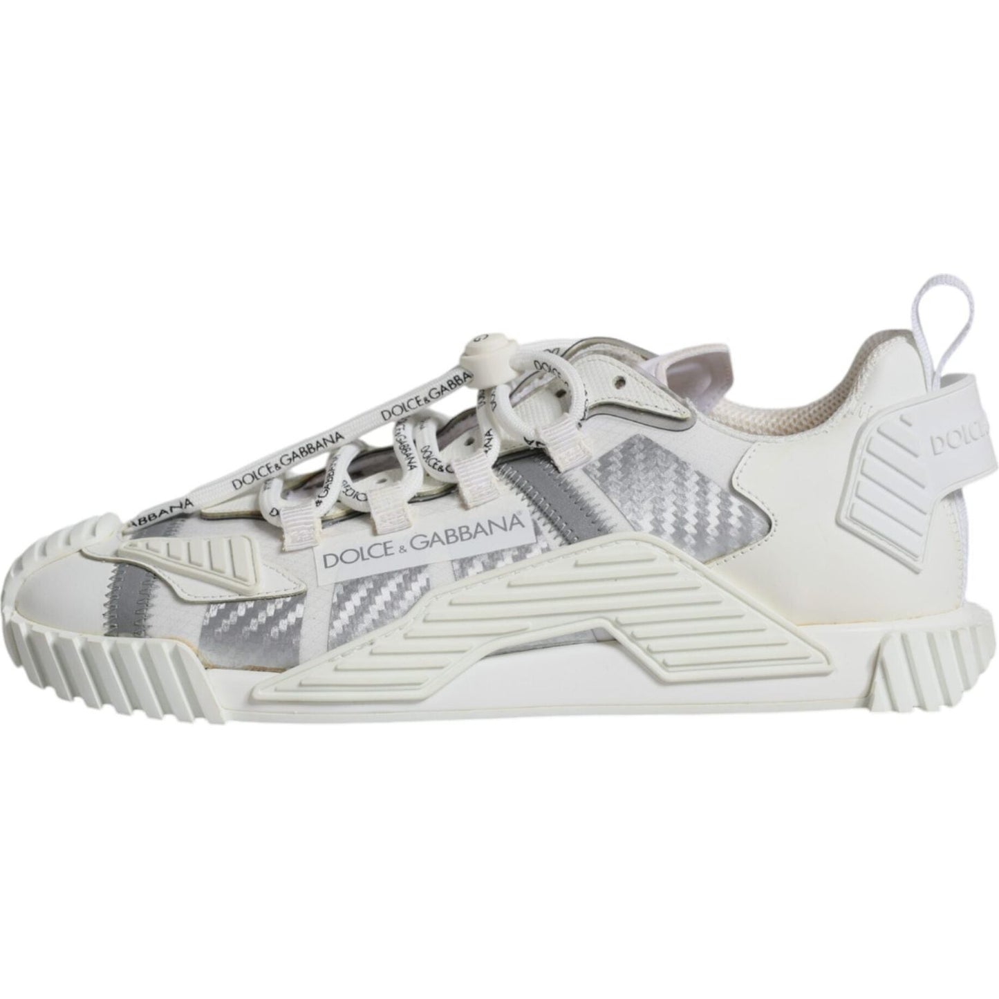 Dolce & Gabbana White Lace Up Low Top NS1 Sneakers Shoes