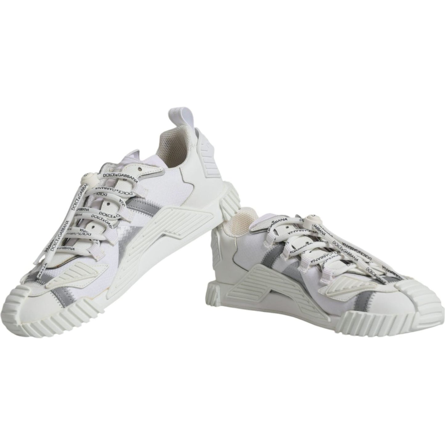 Dolce & Gabbana White Lace Up Low Top NS1 Sneakers Shoes