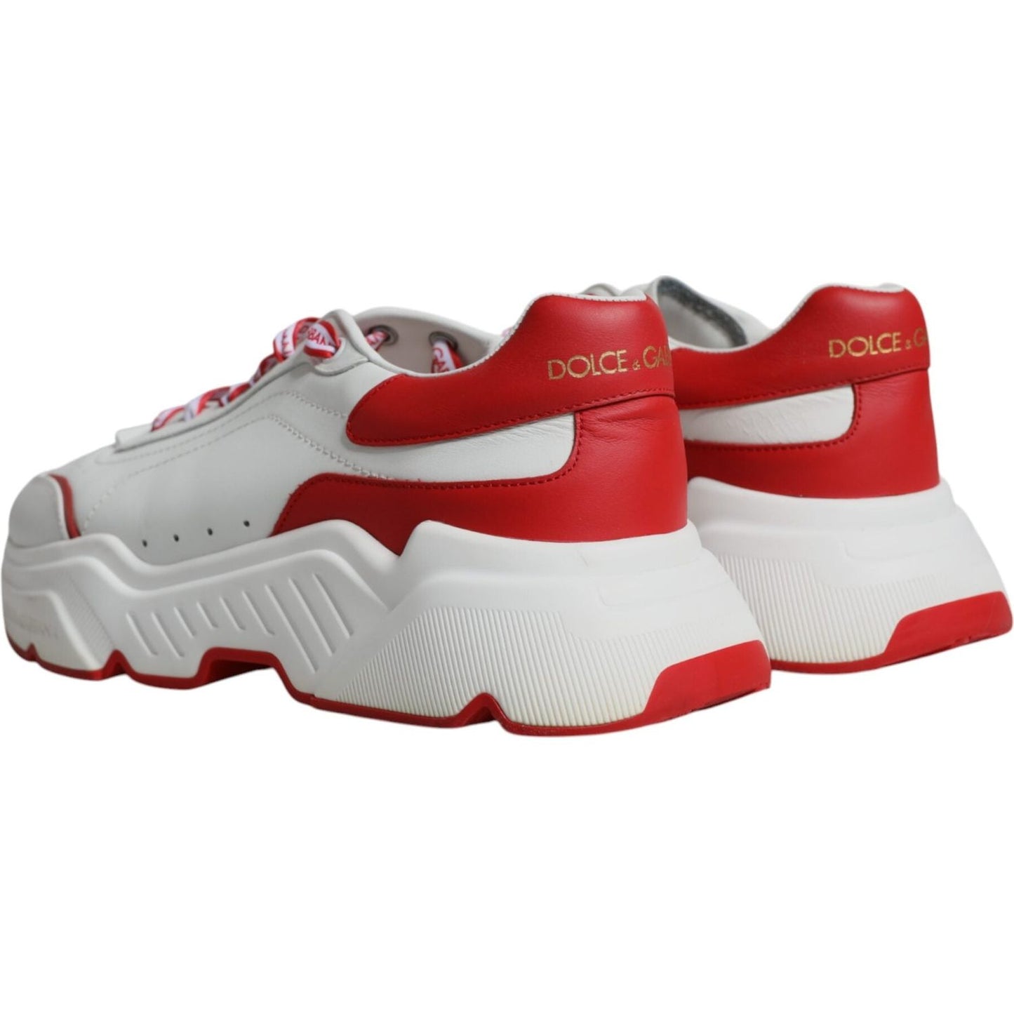 Dolce & Gabbana White Red Daymaster Low Top Men Sneakers Shoes Dolce & Gabbana