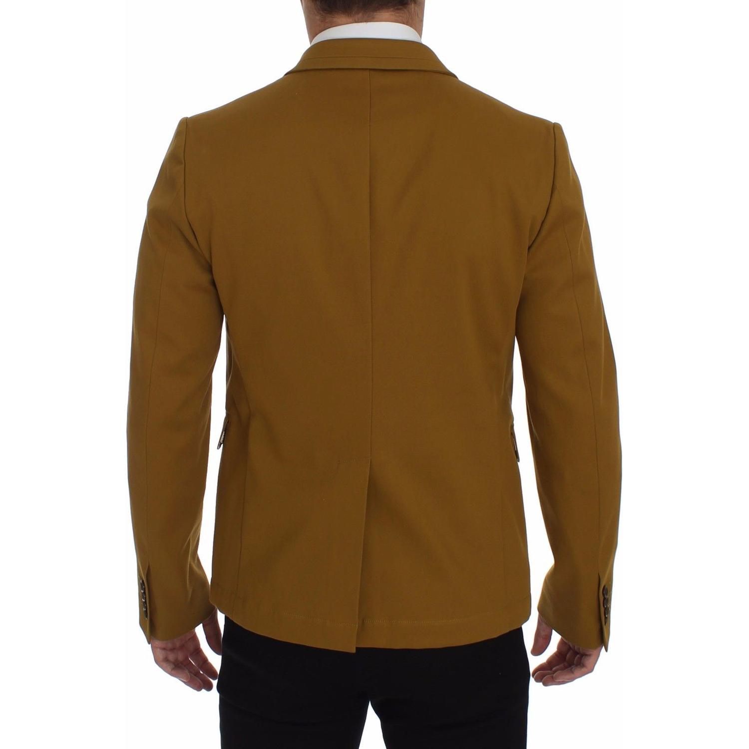 Dolce & Gabbana Yellow Cotton Stretch Blazer