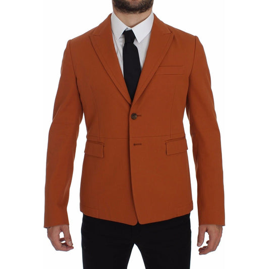 Dolce & Gabbana Elegant Orange Casual Cotton Blend Blazer Dolce & Gabbana