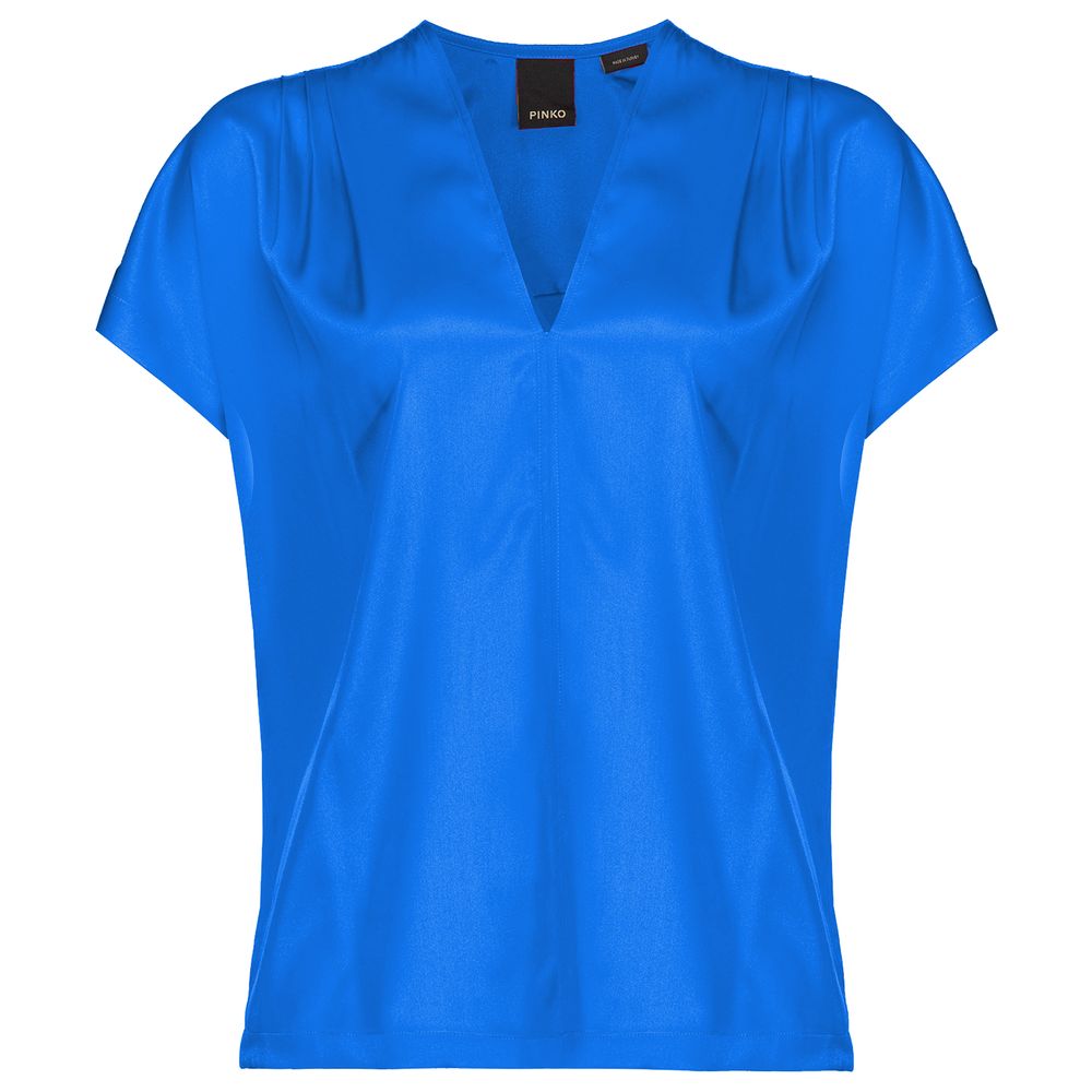 PINKO Blue Silk Sweater PINKO