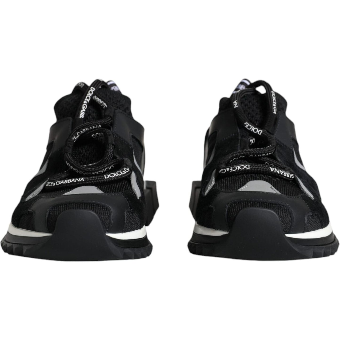 Dolce & Gabbana Black Mesh Sorrento Trekking Sneakers Shoes Dolce & Gabbana