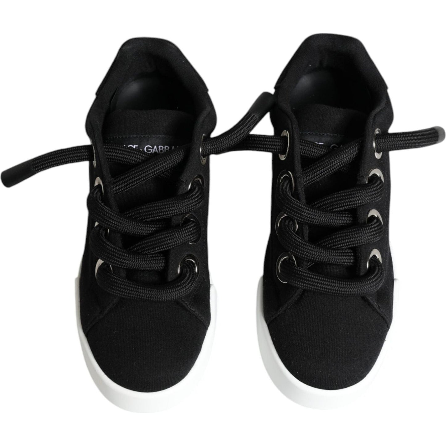 Dolce & Gabbana Black Portofino Low Top Sneakers Shoes Dolce & Gabbana