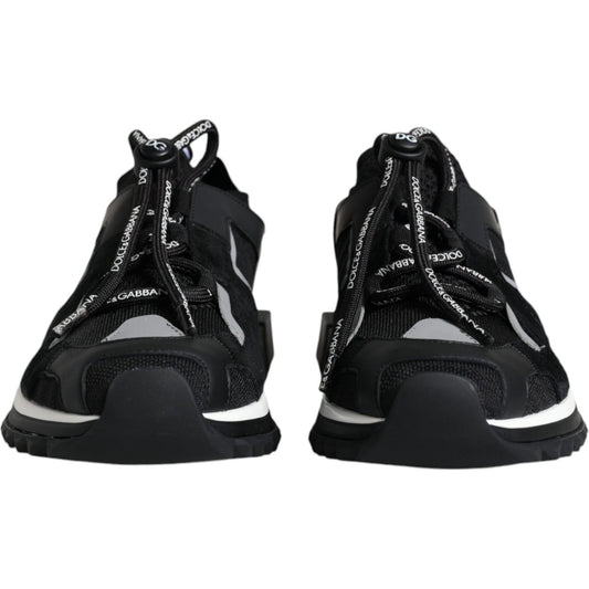 Dolce & Gabbana Black Mesh Sorrento Trekking Sneakers Shoes Dolce & Gabbana