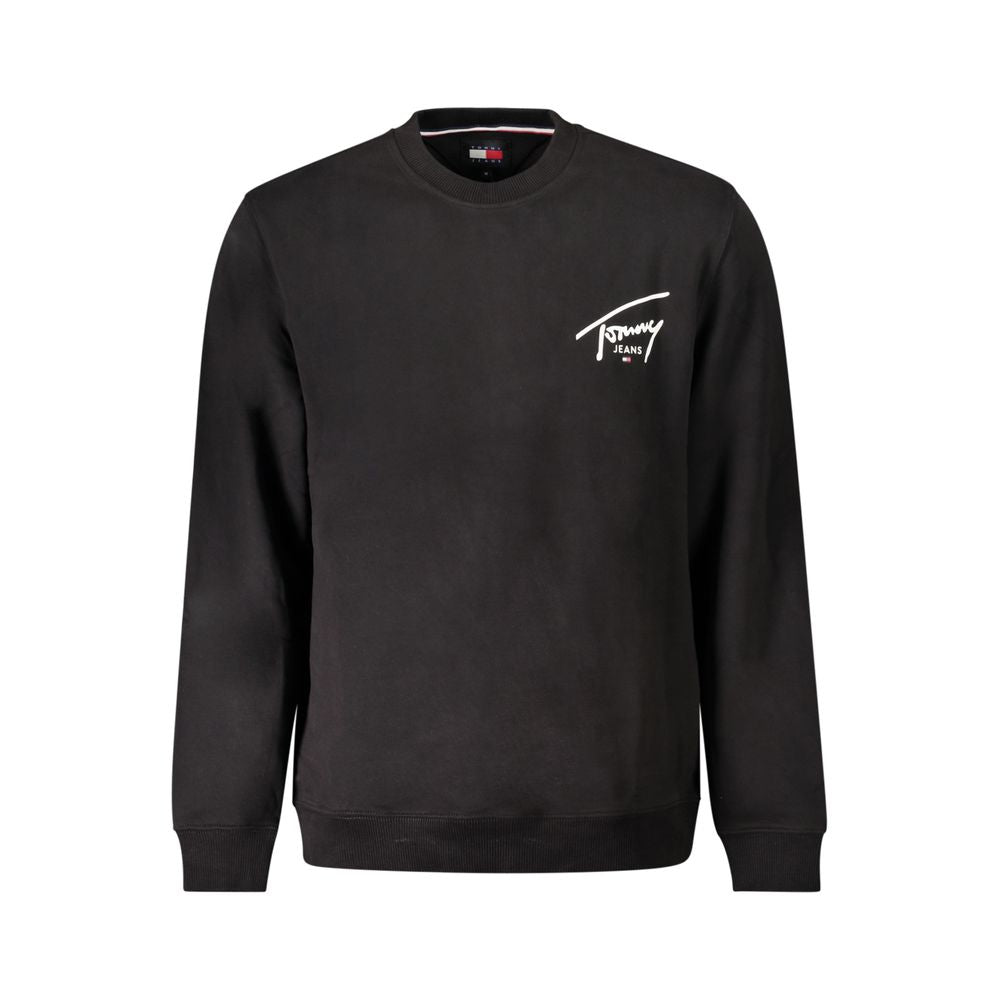 Tommy Hilfiger Black Cotton Sweater Tommy Hilfiger