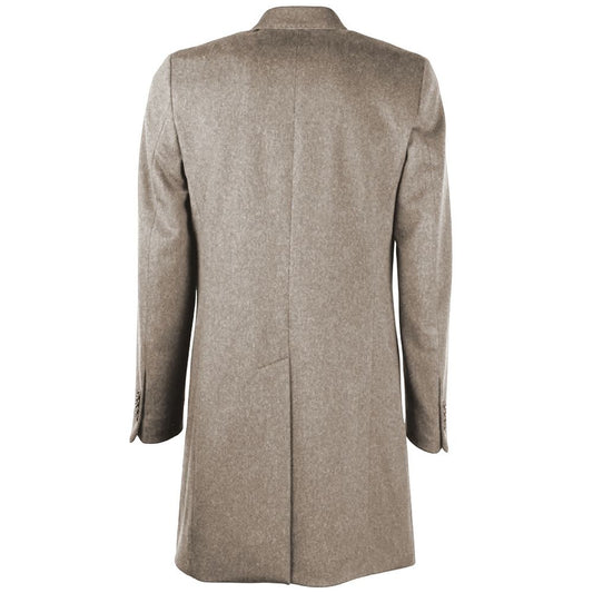 Made in Italy Beige Wool Vergine Jacket