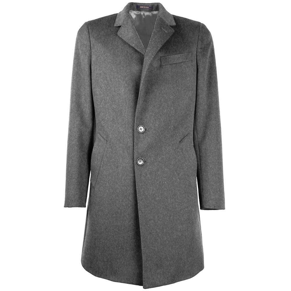 Made in Italy Gray Wool Vergine Jacket