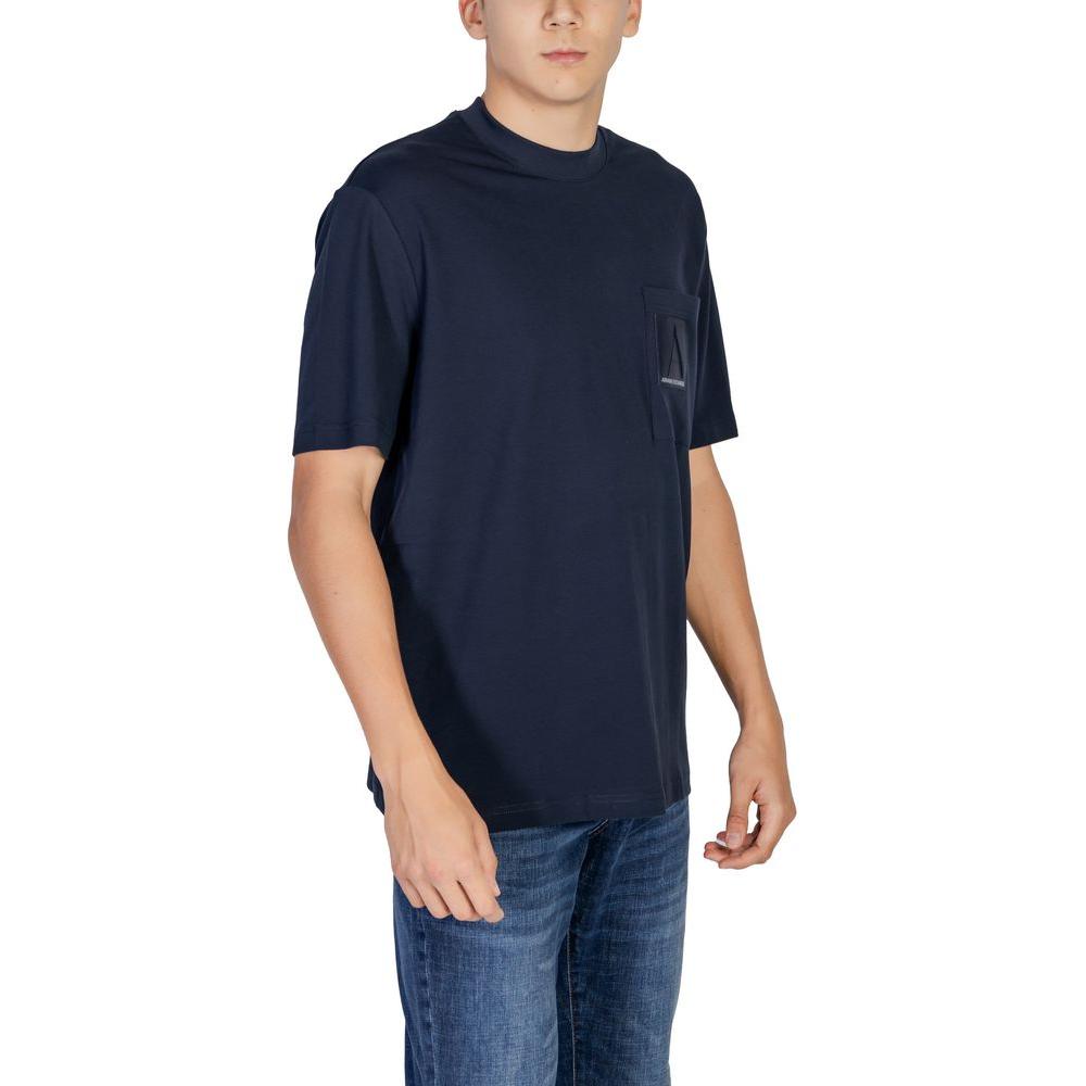 Armani Exchange Blue Cotton T-Shirt Armani Exchange