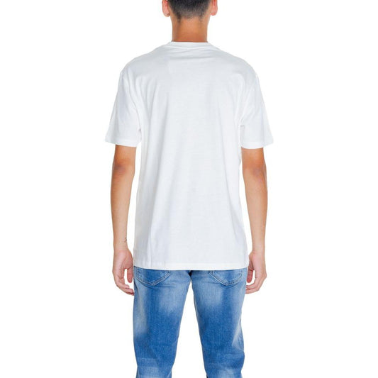 Armani Exchange White Cotton T-Shirt Armani Exchange