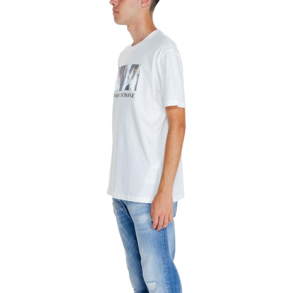 Armani Exchange White Cotton T-Shirt Armani Exchange