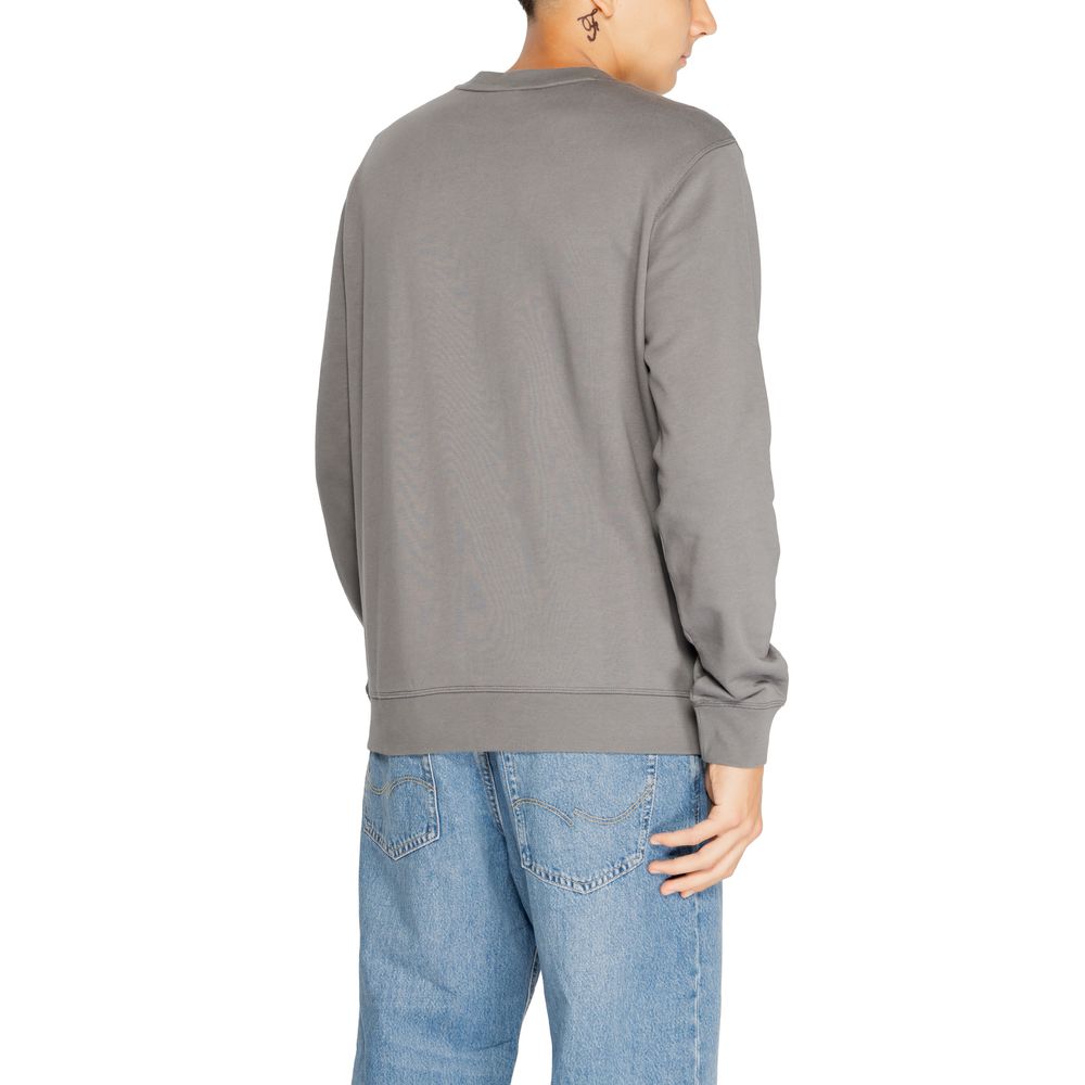 Hugo Boss Gray Cotton Sweater Hugo Boss