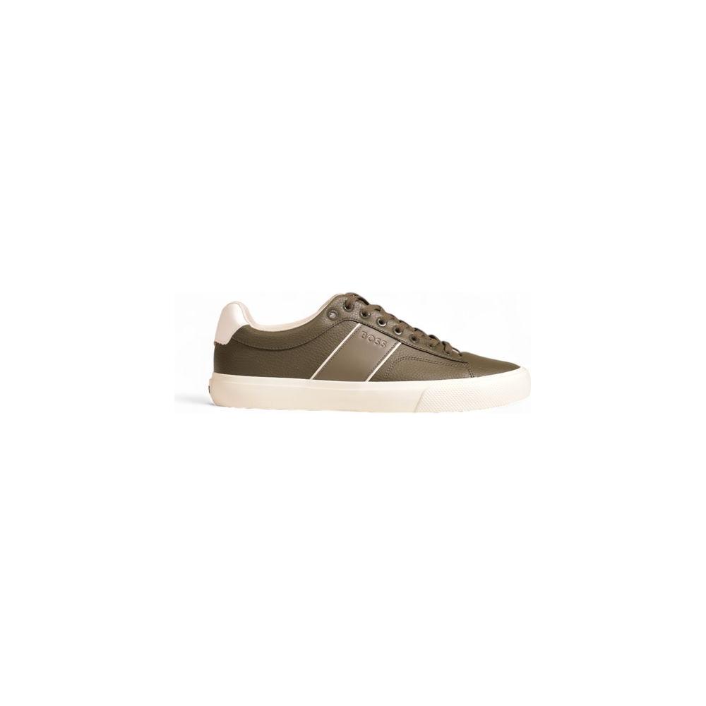 Hugo Boss Green Leather Sneaker