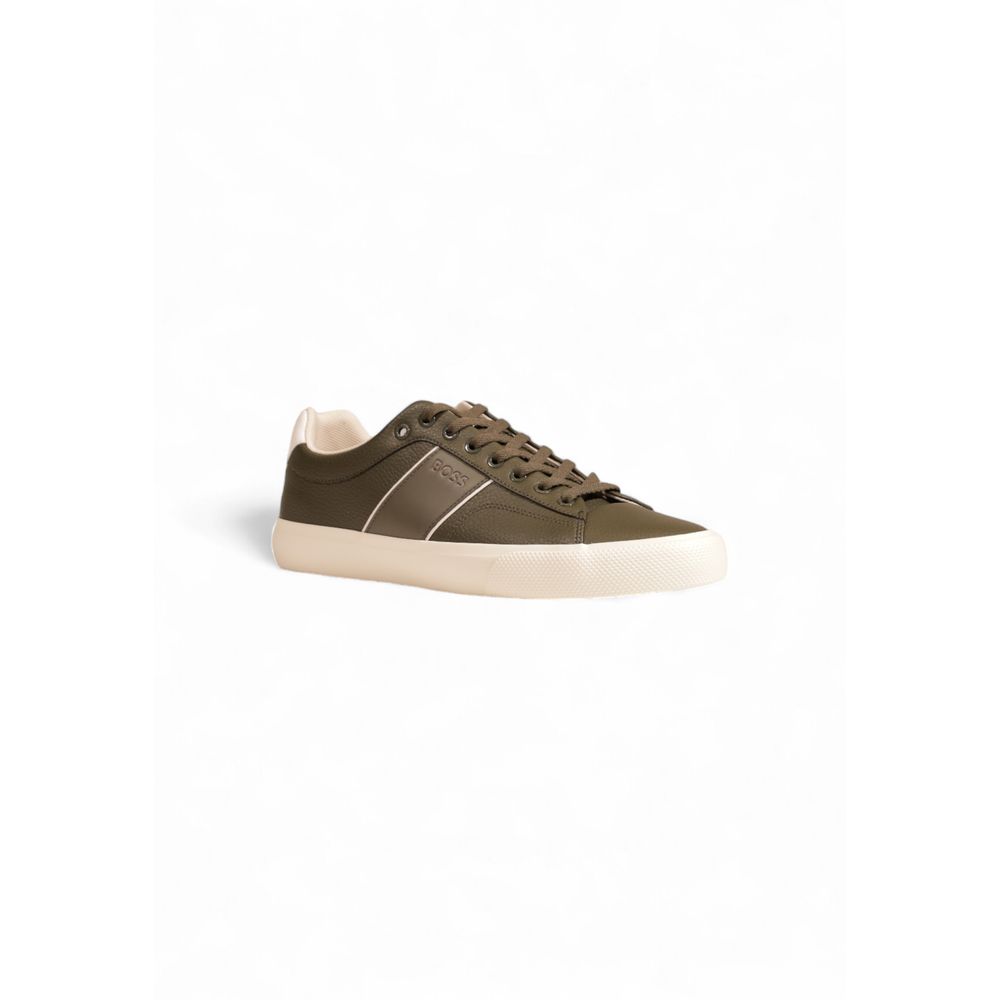 Hugo Boss Green Leather Sneaker