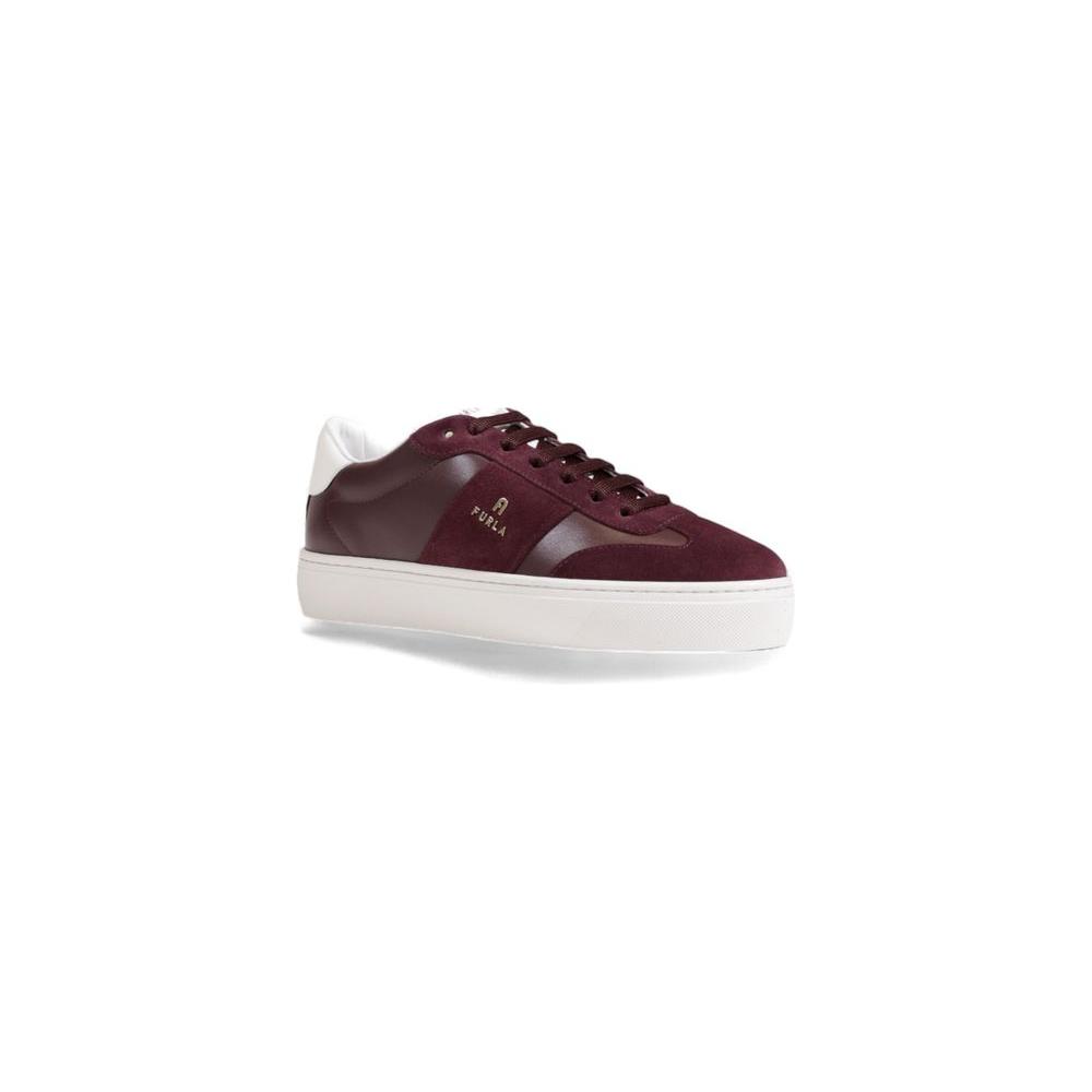 Furla Bordeaux Leather Sneaker