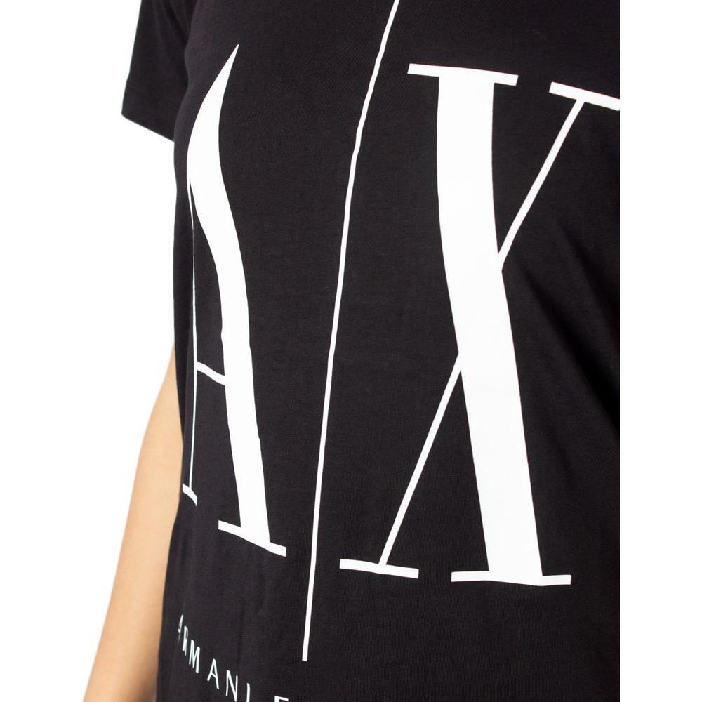 Armani Exchange Black Cotton Tops & T-Shirt Armani Exchange