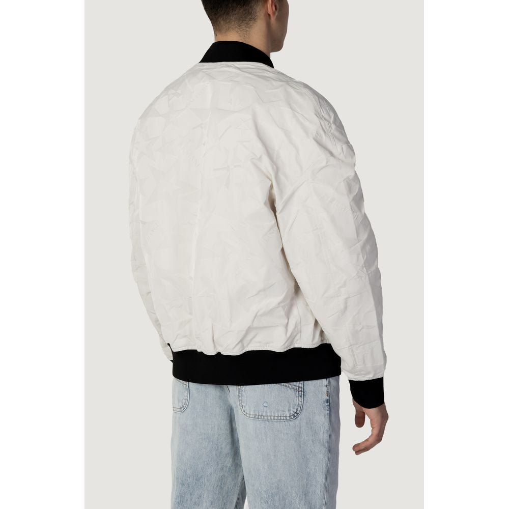 Armani Exchange Cream Polyester Jacket Armani Exchange