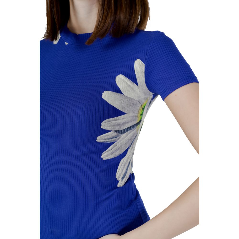 Desigual Blue Viscose Tops & T-Shirt Desigual