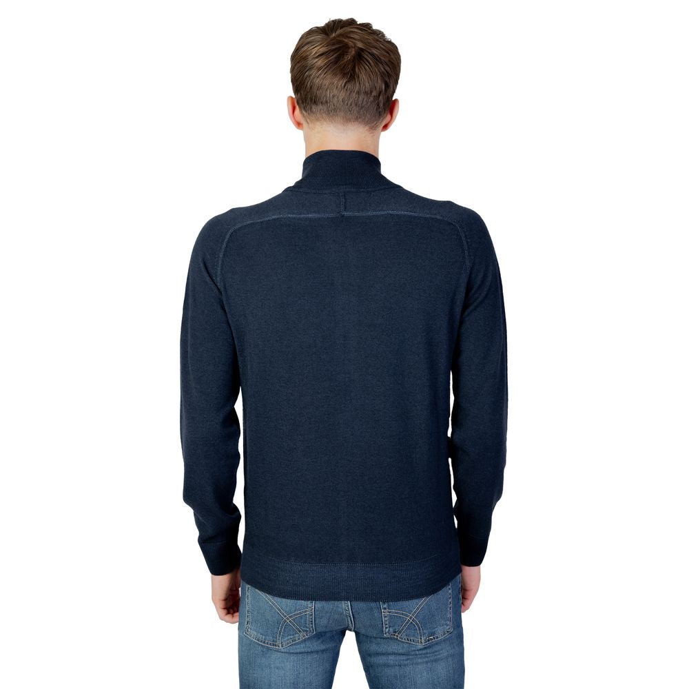 Hugo Boss Blue Wool Cardigan